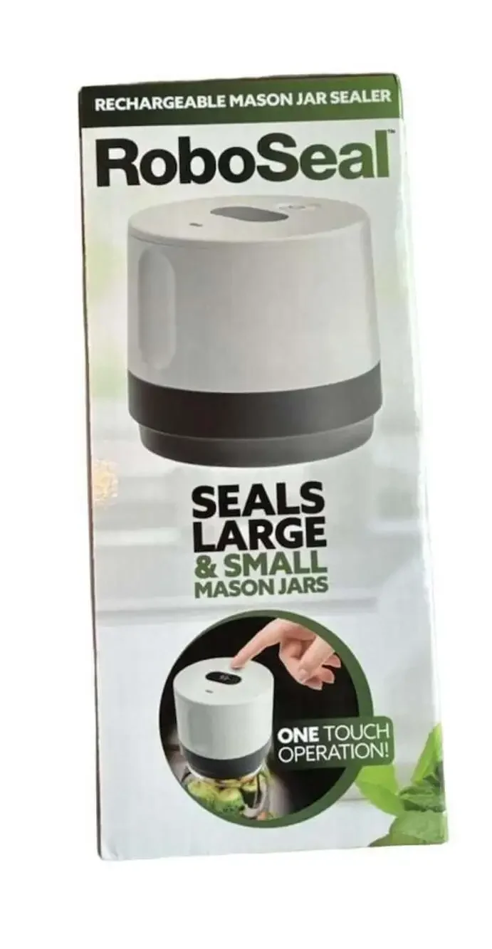RoboSeal Rechargeable Mason Jar Vacuum Sealer Kit with 10 Lids
